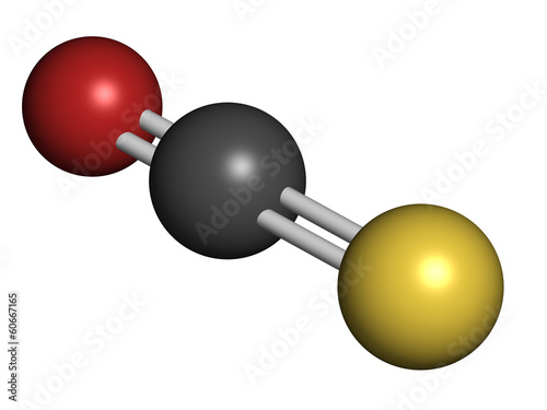 Carbonylsulfide (COS) molecule.