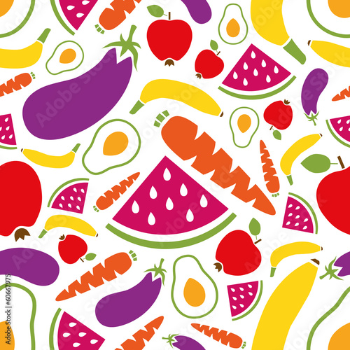 fruits and vegetables seamless pattern