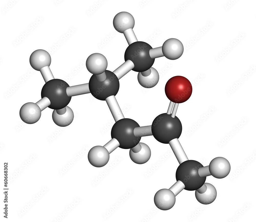 Methyl isobutyl ketone molecule. Methyl isobutyl ketone molecule.