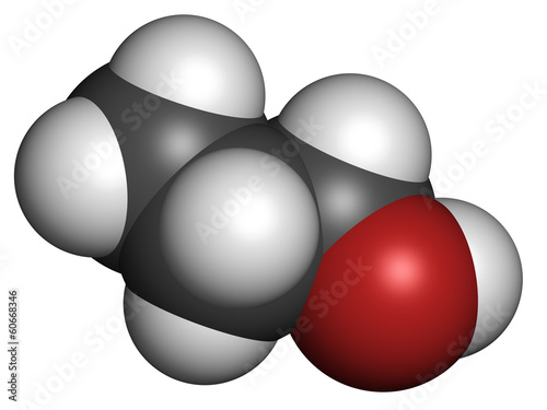 Propanol (n-propanol) solvent molecule. photo