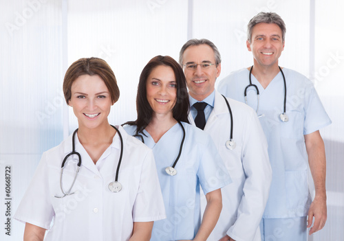 Group Of Doctor Standing In A Row