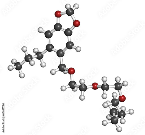 Piperonyl butoxide (PBO) pesticide synergist molecule. photo