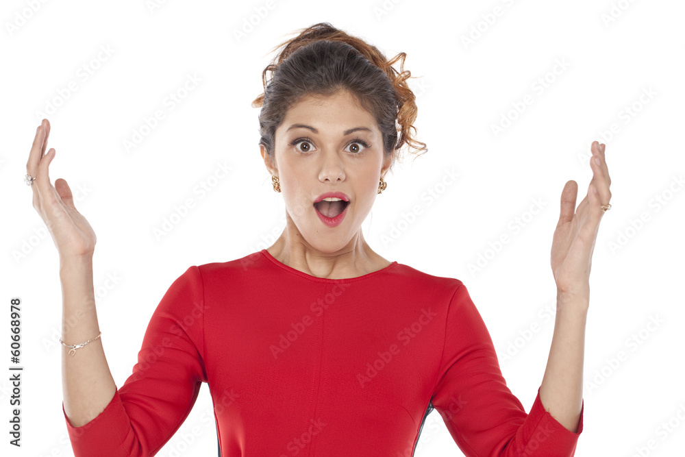 Portrait of attractive caucasian smiling woman Portrait of attractive caucasian smiling woman