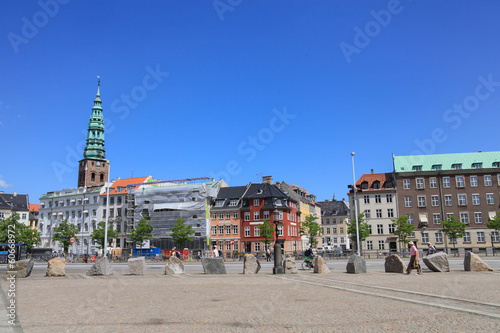 Square in front of the Christiansborg Palace in Copenhagen