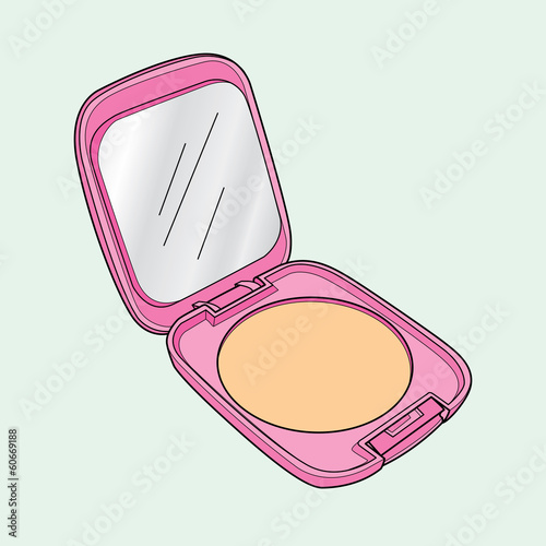 powder puff vector