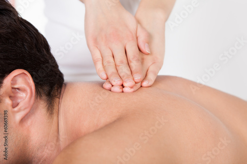 Man Getting Spa Treatment