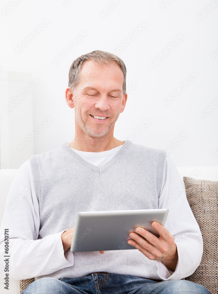 Man Using Digital Tablet Man Using Digital Tablet