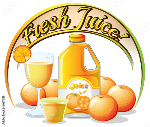 A fresh juice label