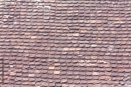 attern of tiles on the roof