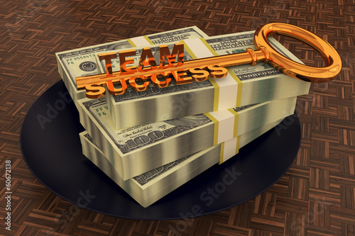 Money dollar on dish and key team success