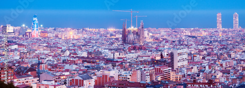  view of historic district at Barcelona in evening #60672740