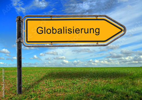 Strassenschild 17 - Globalisierung