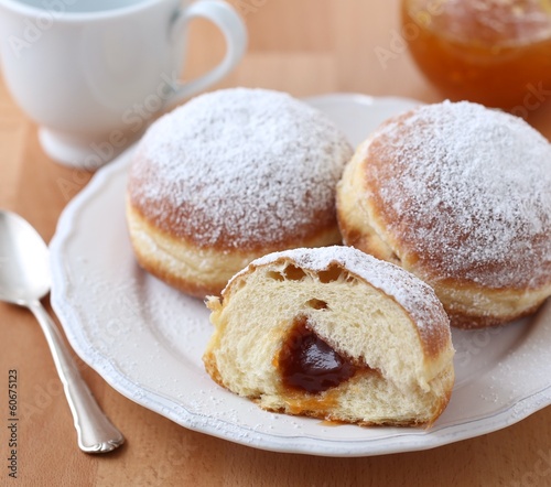 German Krapfen-doughnuts, filled with jam