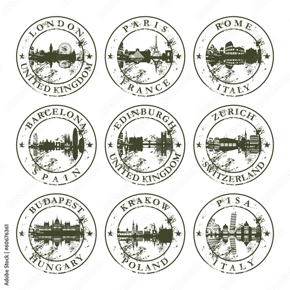 Fototapeta premium Grunge rubber stamps