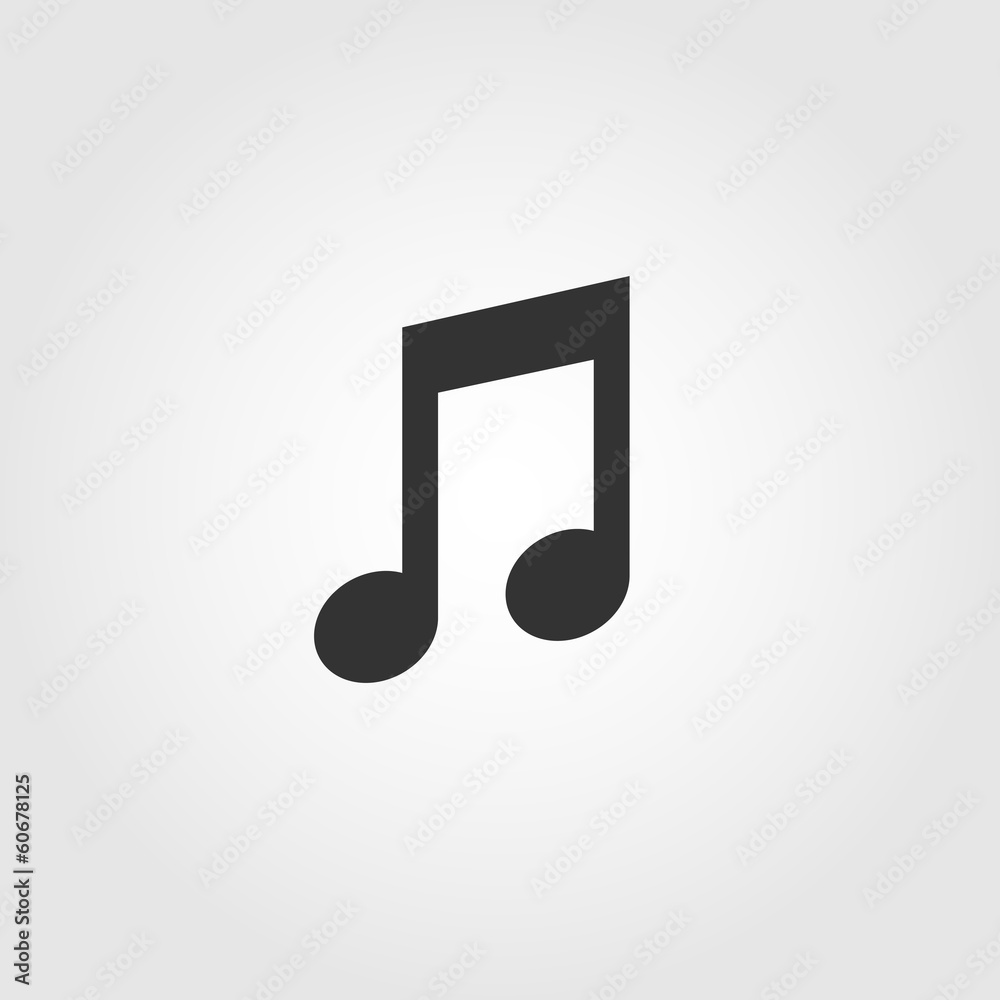 Music note icon, flat design Music note icon, flat design