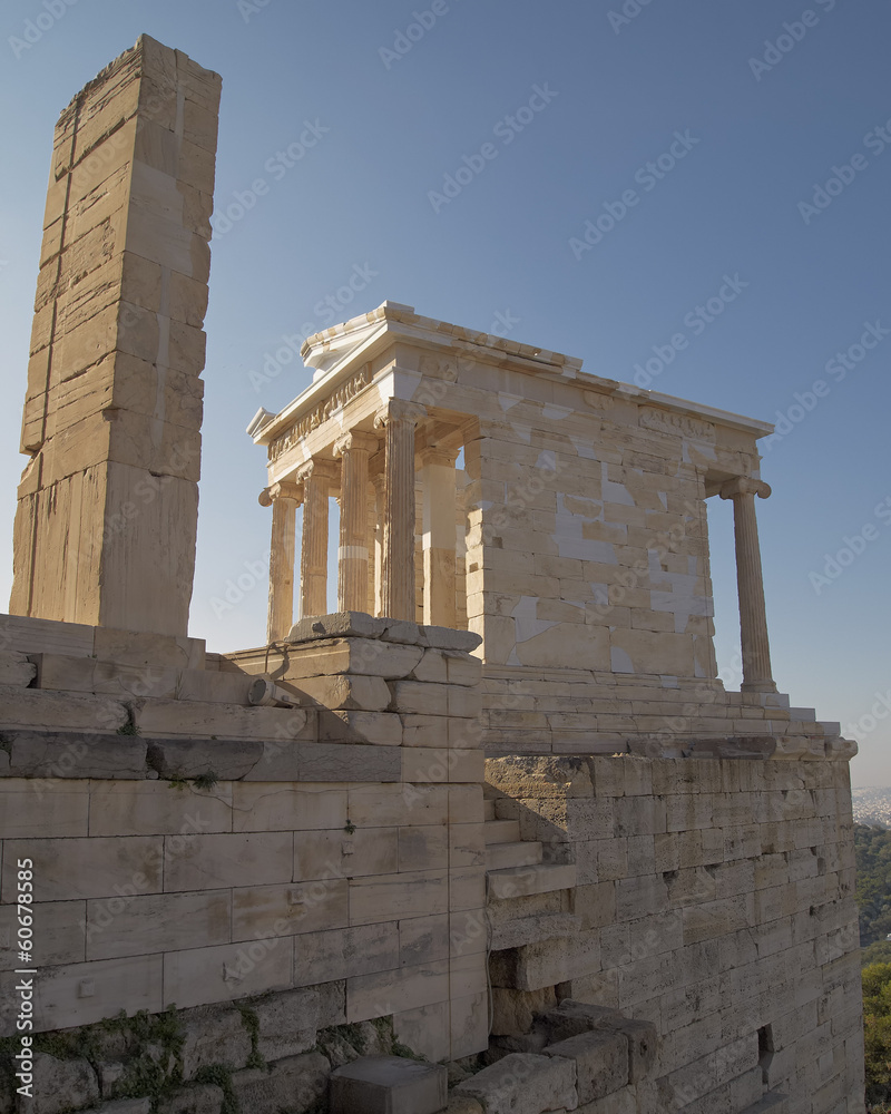 Athena Nike (victory) small ionian order temple, Arthens Greece