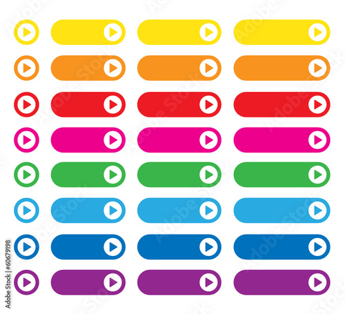 WEB BUTTONS POSTER (arrows website retro style rainbow colours)