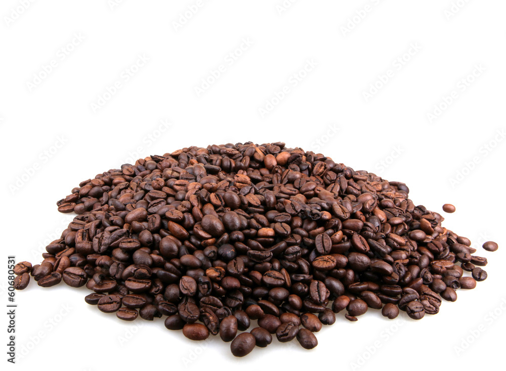 Coffee Beans Isolated On White Coffee Beans Isolated On White
