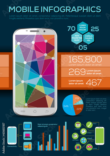 Mobile Infographic - Vector Illustration