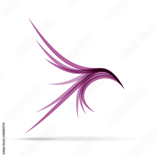 Vector Logo violet birds in flight