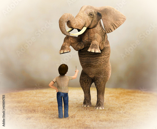 Elefante adiestrado