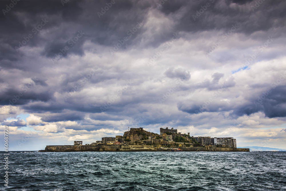 Battleship Island off the coast of Nagasaki, Japan Battleship Island off the coast of Nagasaki, Japan