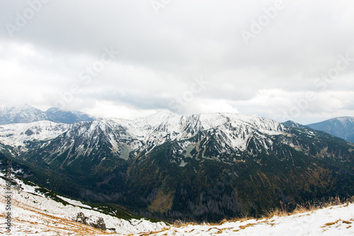 Polish Tatra mountains in the snow
