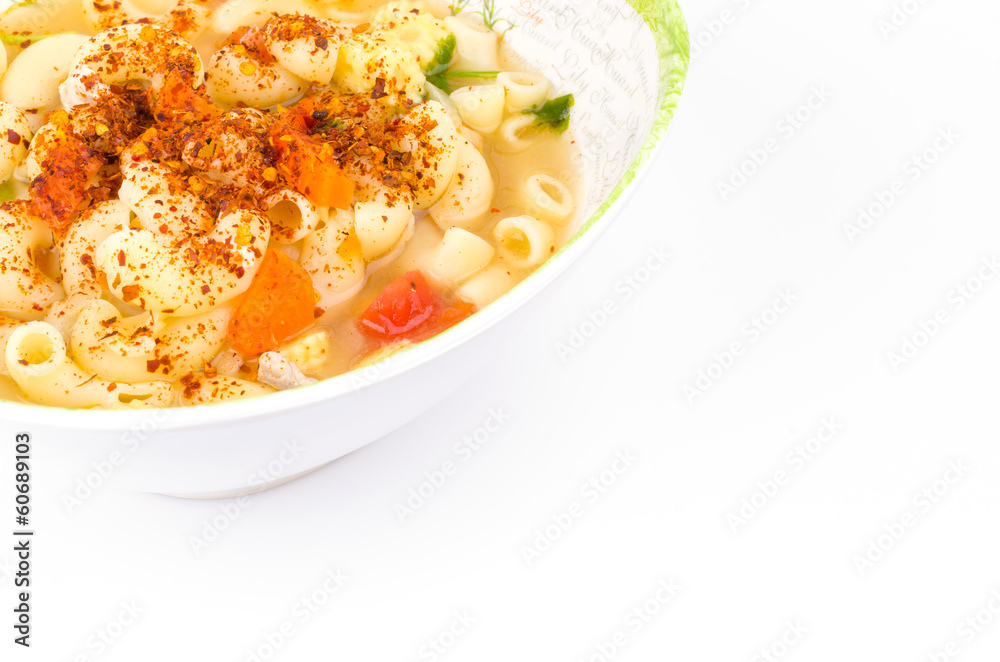 Spicy pasta soup