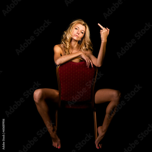 portrait girl fuck symbol