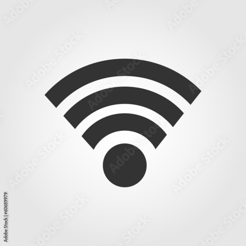 Wi fi icon, flat design