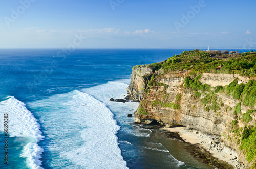 Coast at Uluwatu temple, Bali, Indonesia.