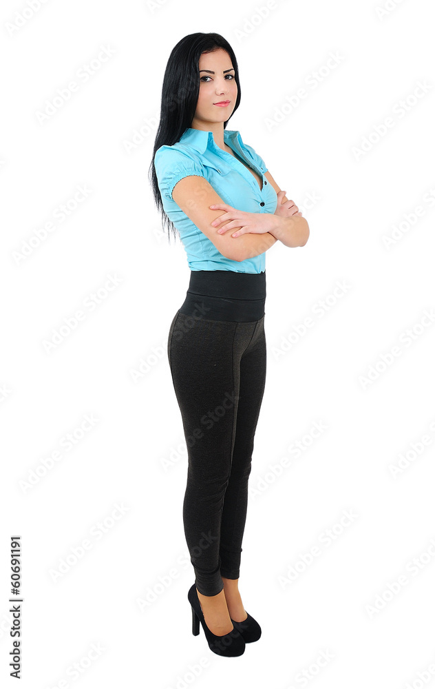 Isolated business girl Isolated business girl