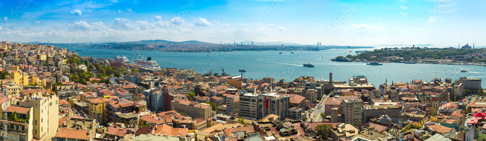 Istanbul panoramic view from Galata tower. Turkey