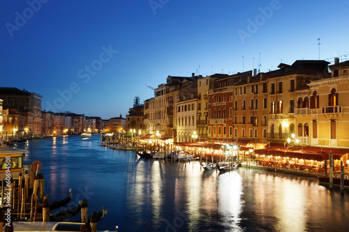 Grand Canal in sunset time  Venice  Italy