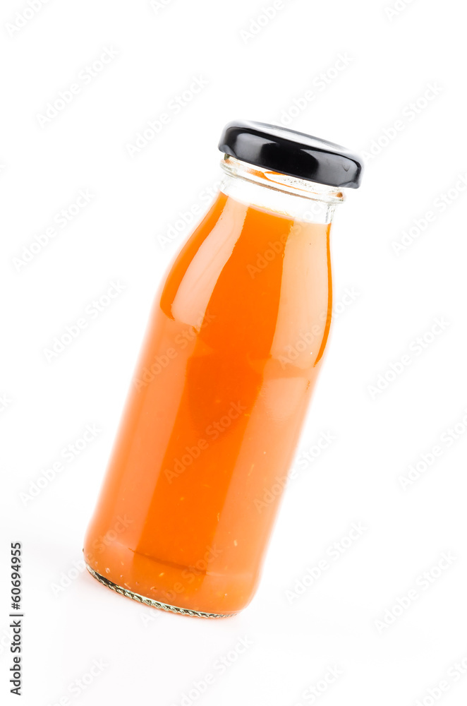 Orange juice bottle isolated white background Orange juice bottle isolated white background
