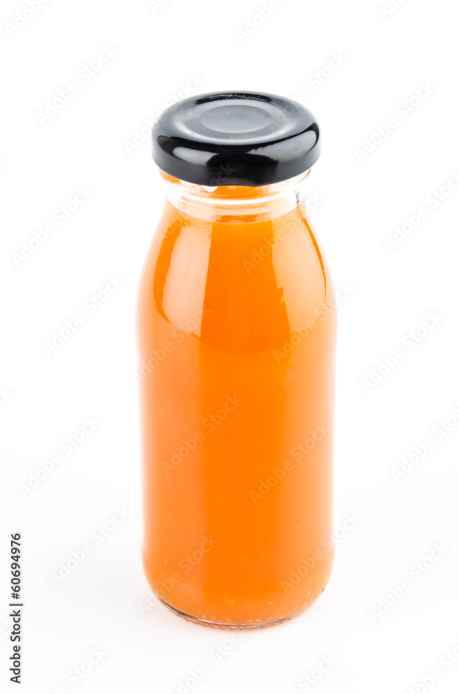 Orange juice bottle isolated white background Orange juice bottle isolated white background