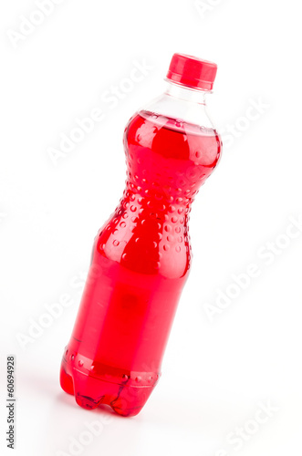 Strawberry bottle drinkg isolated white background photo