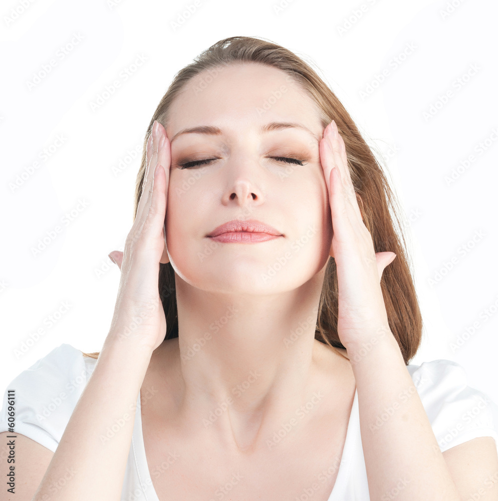 Portrait of woman isolated on a white background Portrait of woman isolated on a white background