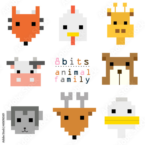 head animal pixel art