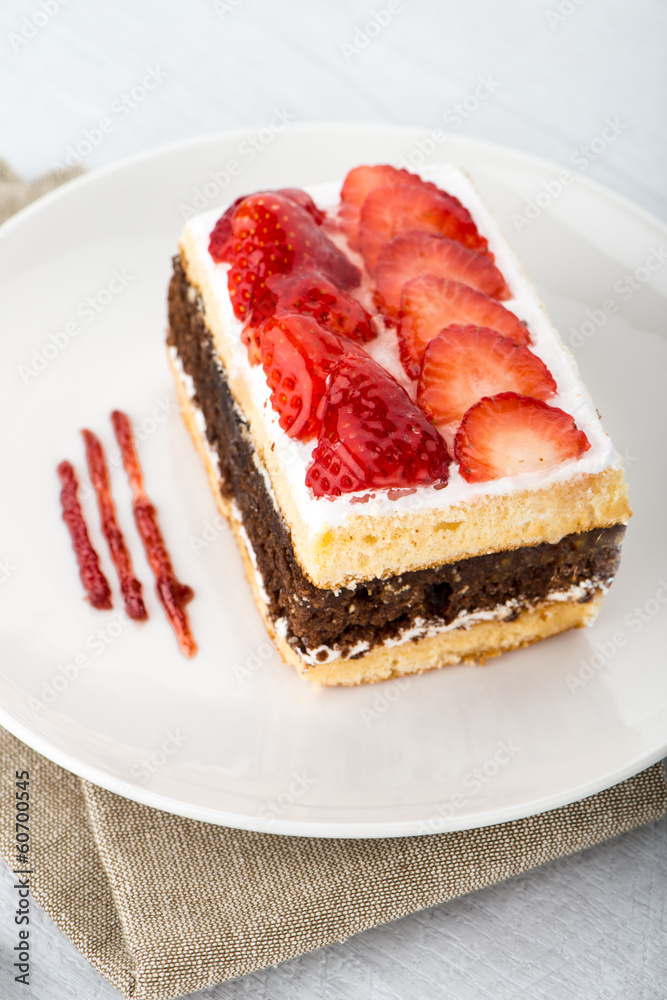 Chocolate strawberry cake Chocolate strawberry cake