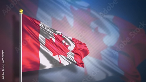 Canada Flag in the wind