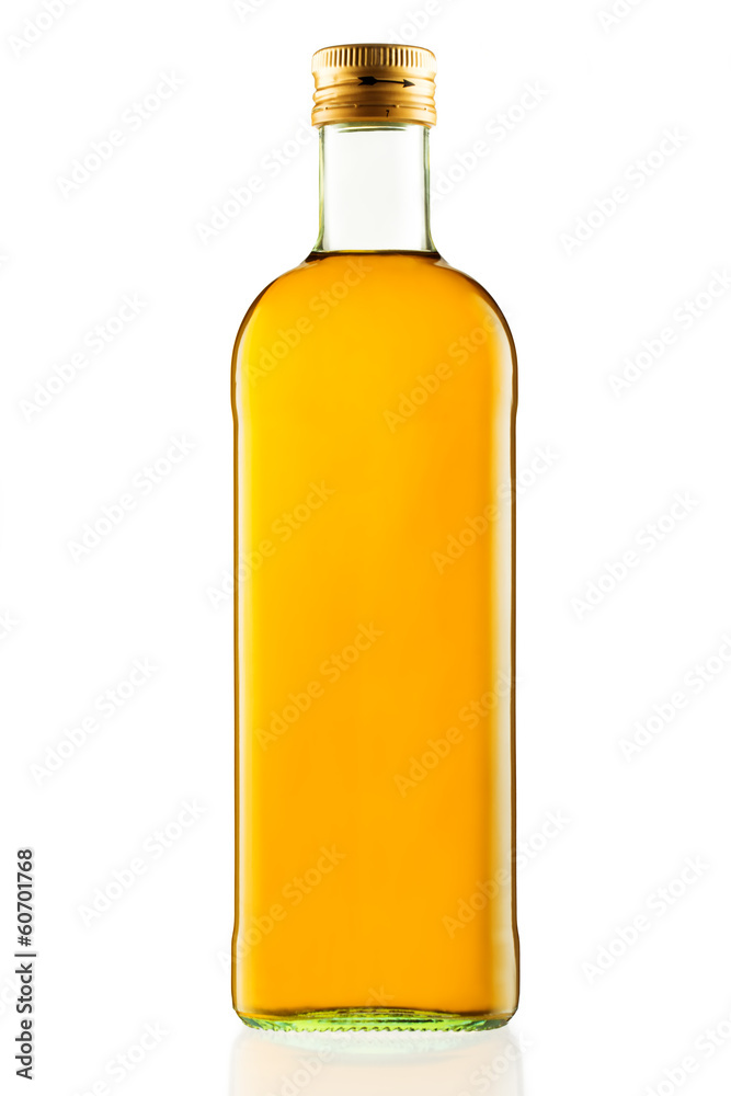 Bottle of virgin olive oil on a white ground Bottle of virgin olive oil on a white ground