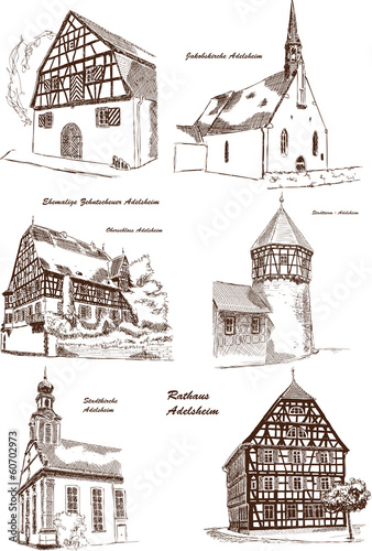 Adelsheim Stadtansichten Stadt Architektur Gebäude