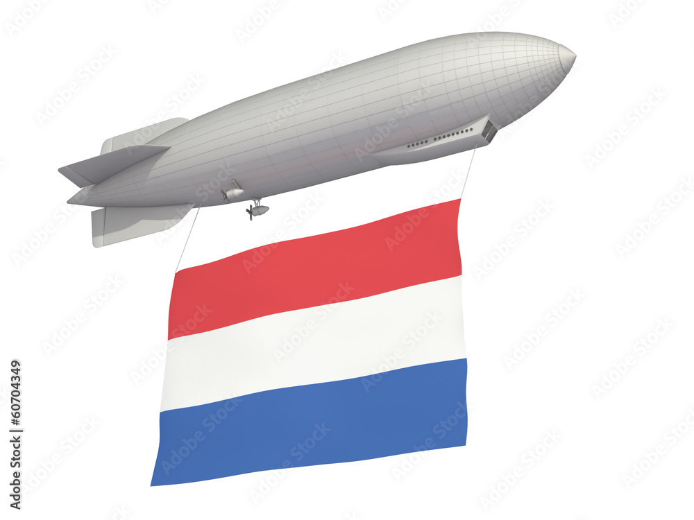 Fototapeta premium airship on a white background