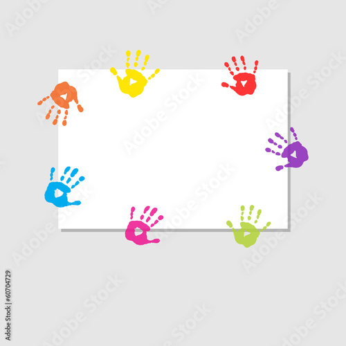 Cover sheet with prints of children's hands