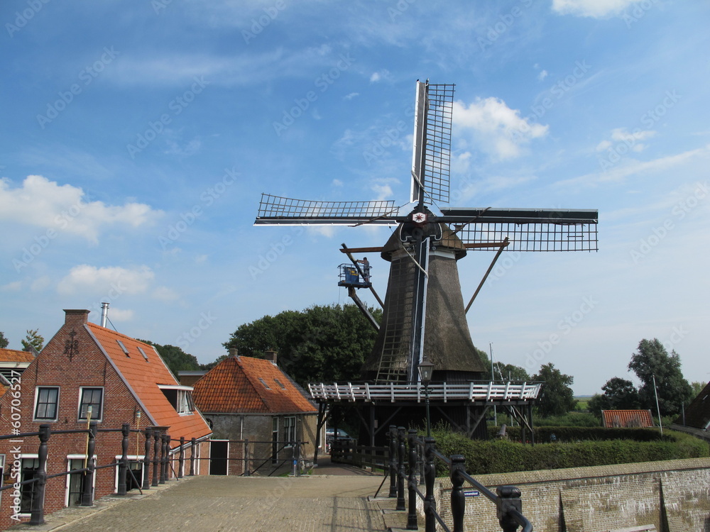 Obraz premium Windmühle von Sloten( Friesland)