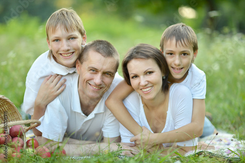 Family on a picnic