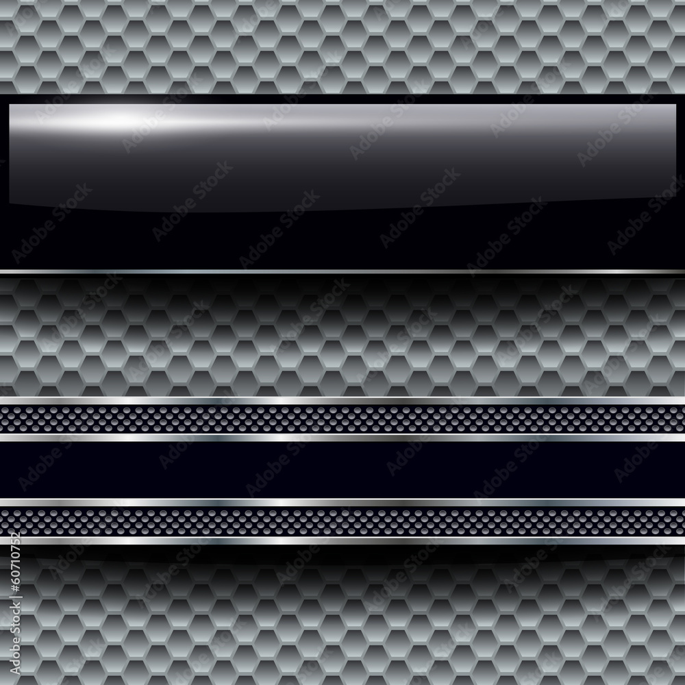 Abstract background 3D with metallic banners Abstract background 3D with metallic banners