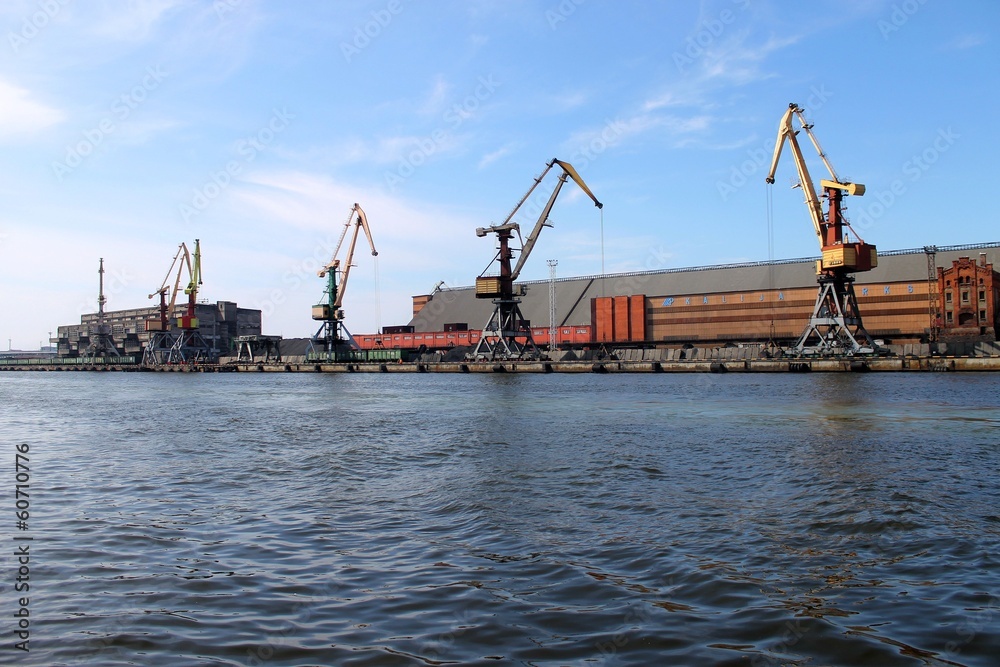 cranes on port