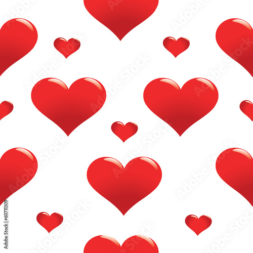 Red heart seamless pattern